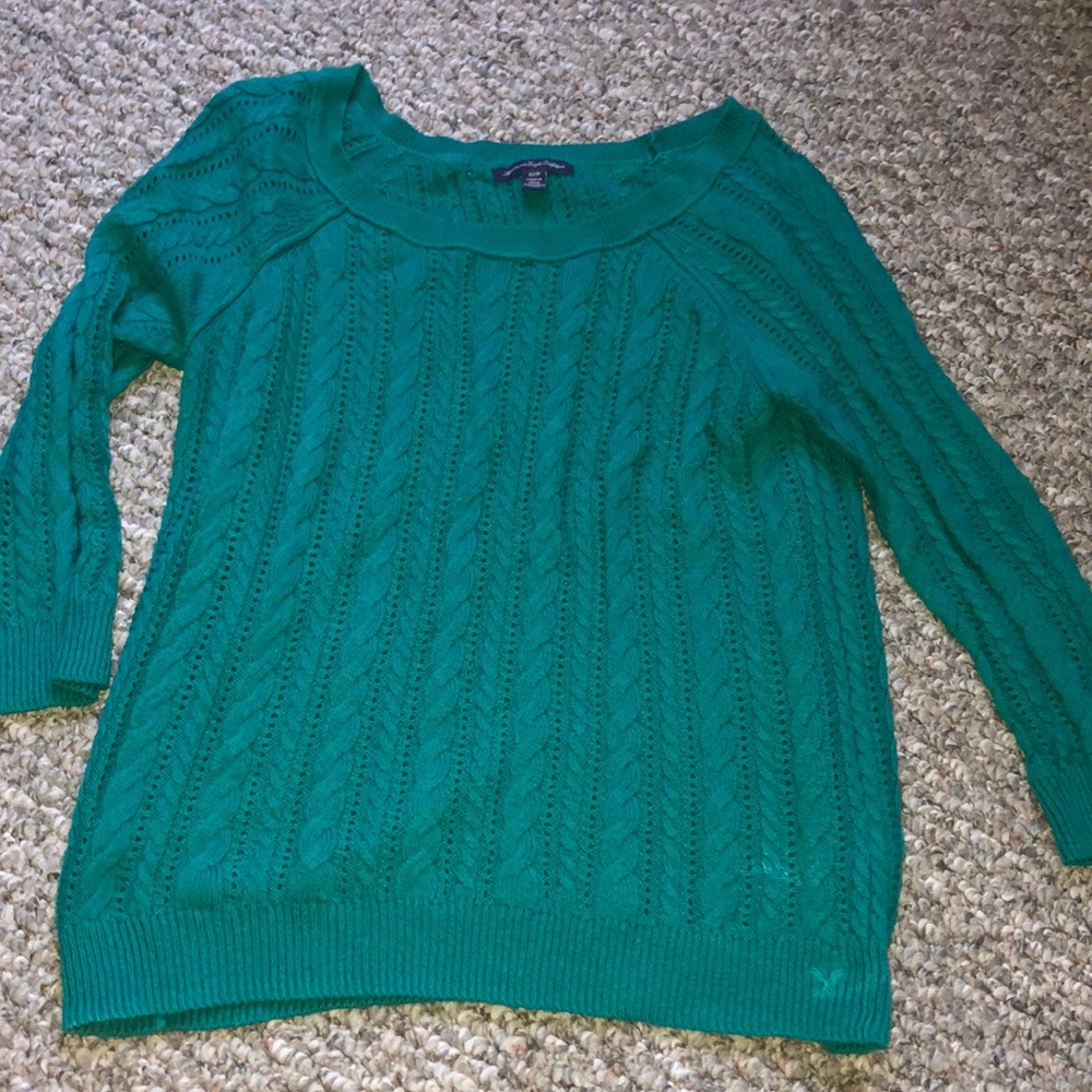Green American Eagle Size X-Small Sweater